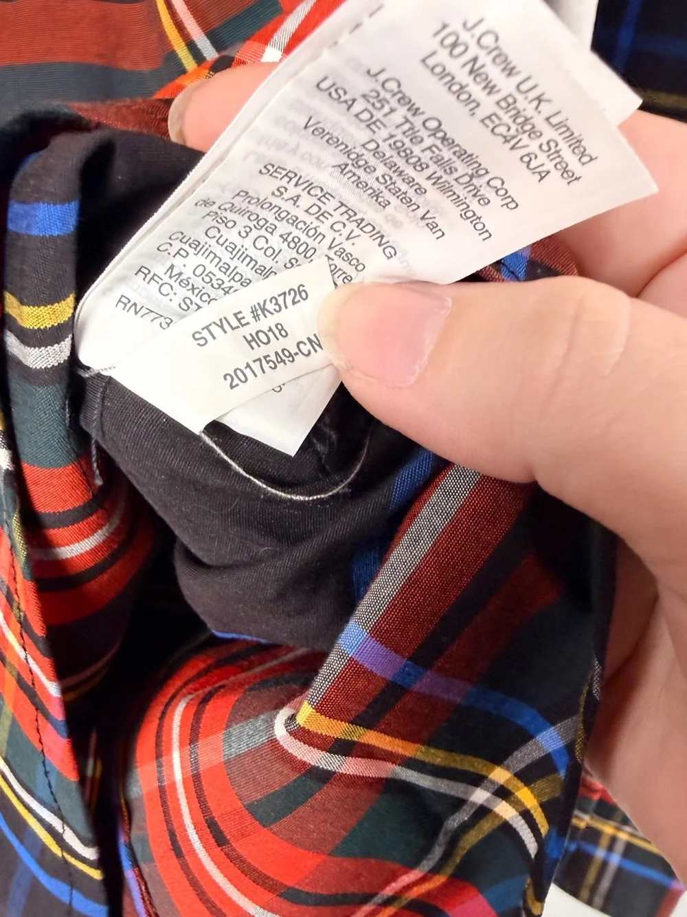 J Crew Women's 10 Slim Stretch Perfect Holiday Tartan Plaid Shirt Button